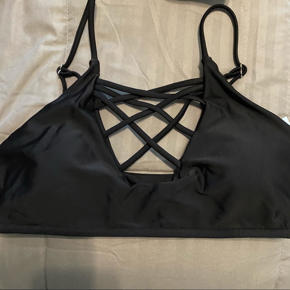 black bikini top